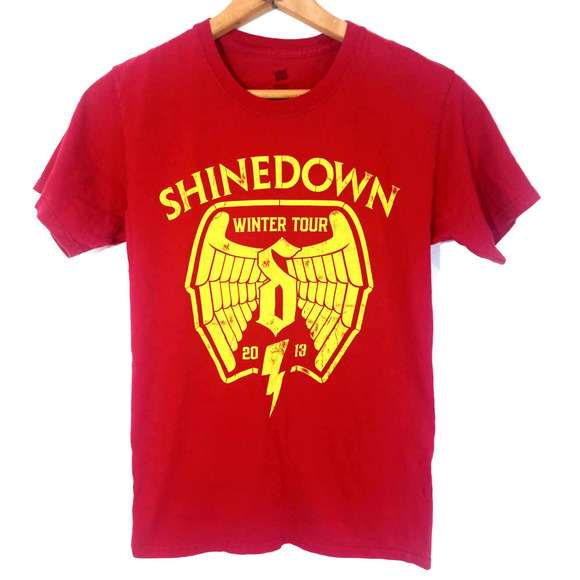 Shinedown 2013 Concert Winter Tour Band Tee Men Sz S Collectable Rock Music - Picture 3 of 5